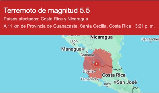 5.6 magnitude earthquake shakes Costa Rica
 – 2024-04-18 06:28:50